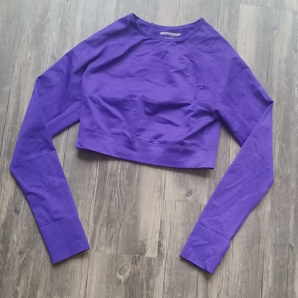 Purple seamless sport crop